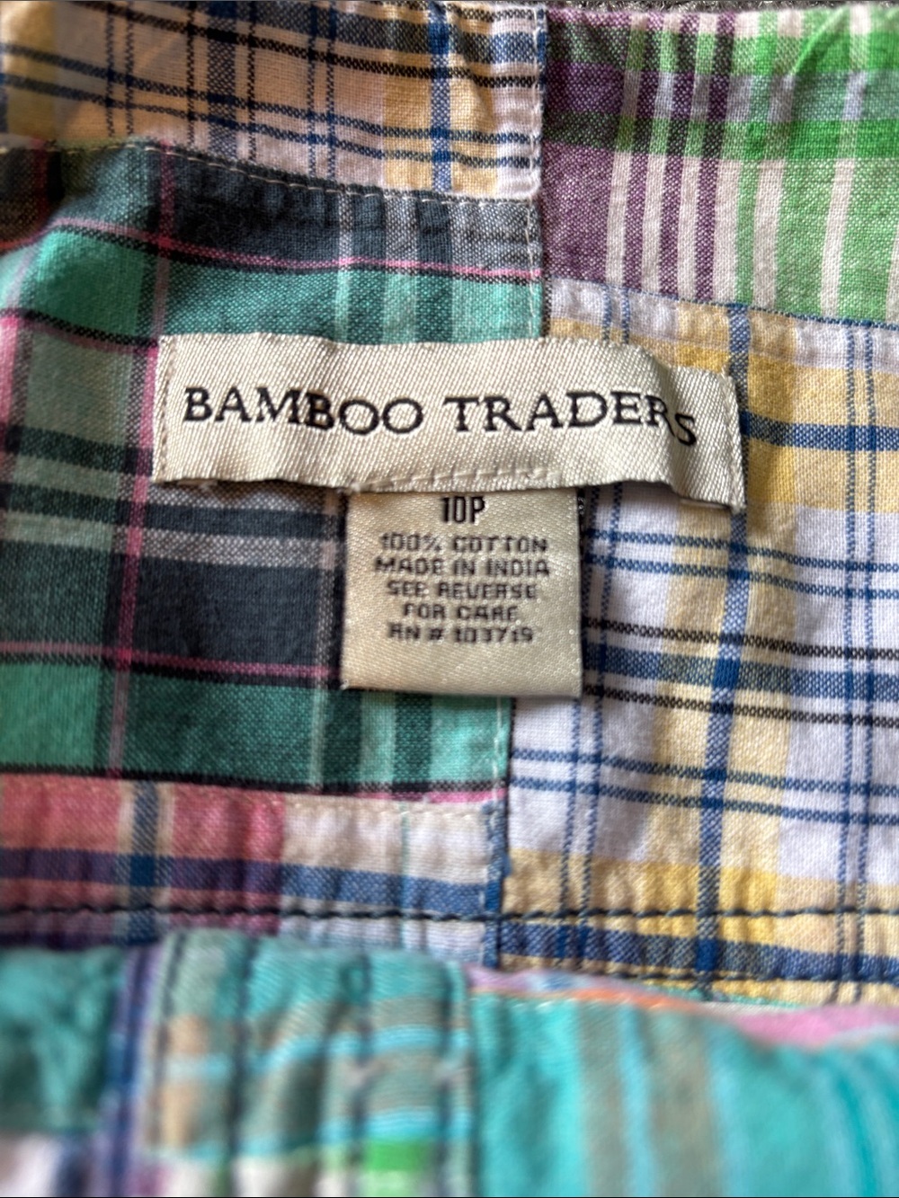 Multicolor Plaid Ruffled Cotton Skirt - Picture 2 of 4